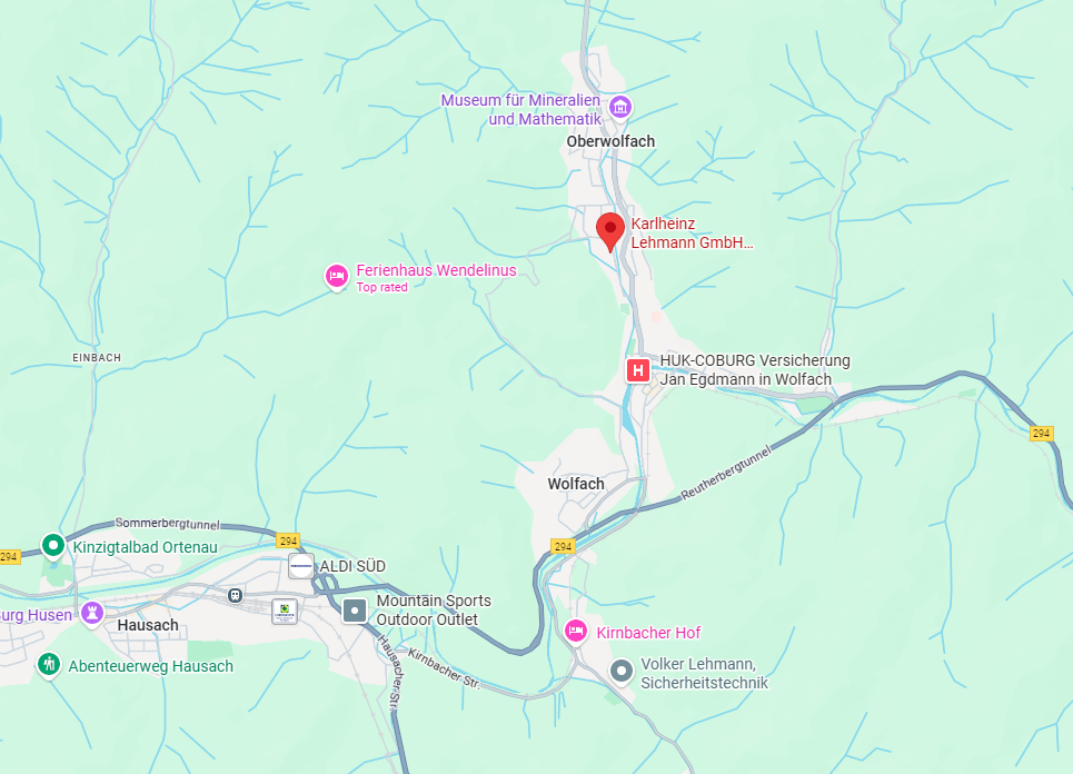 Mapkarte der Karlheinz Lehmann GmbH